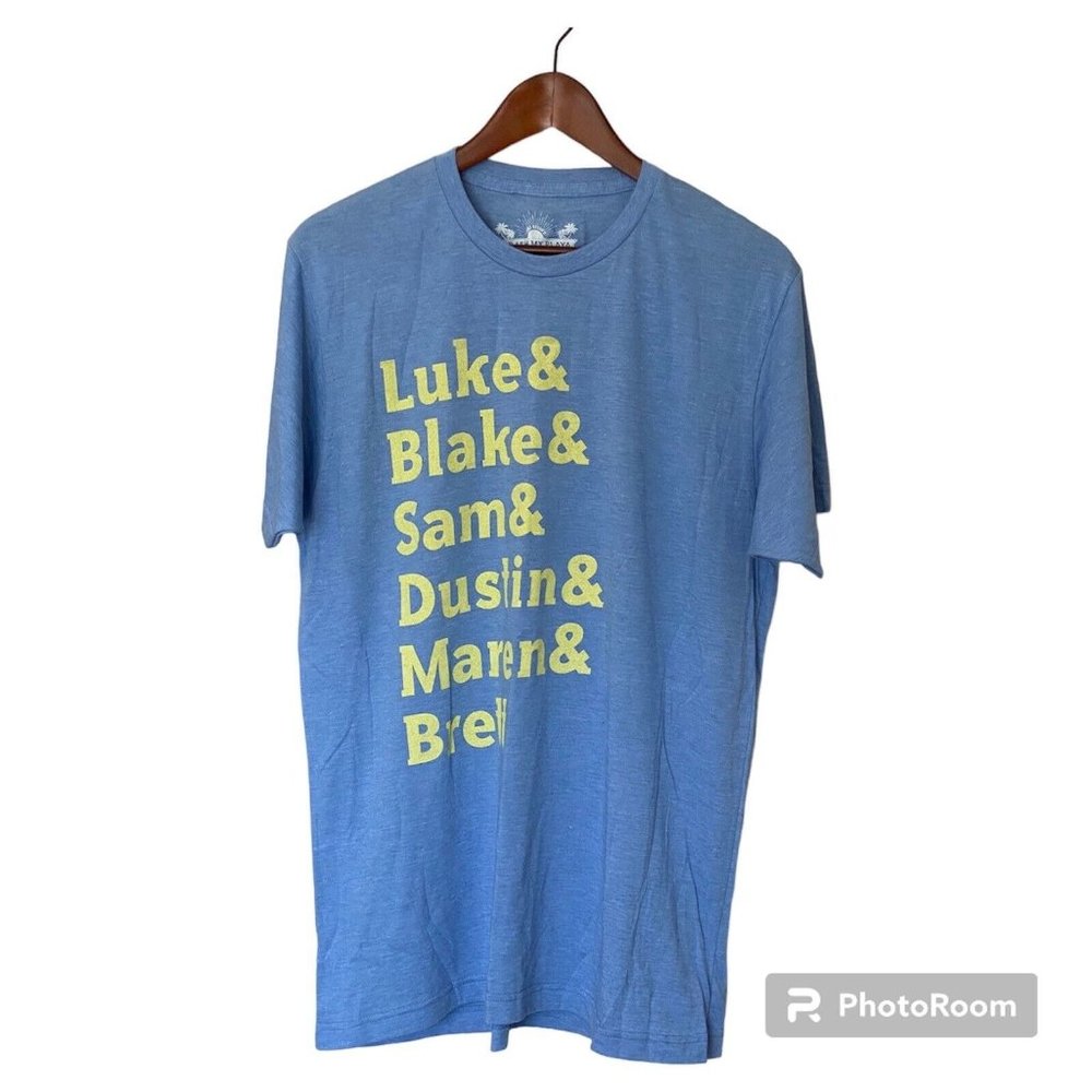 Luke Bryan Crash My Playa Blue T-Shirt Unisex L Large Tour Music Band Blake Sam